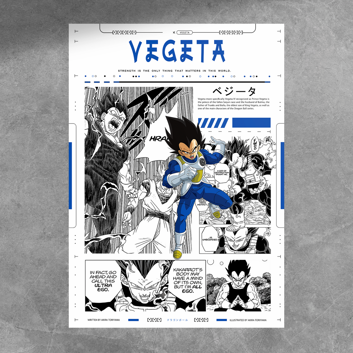 Vegeta Manga Poster