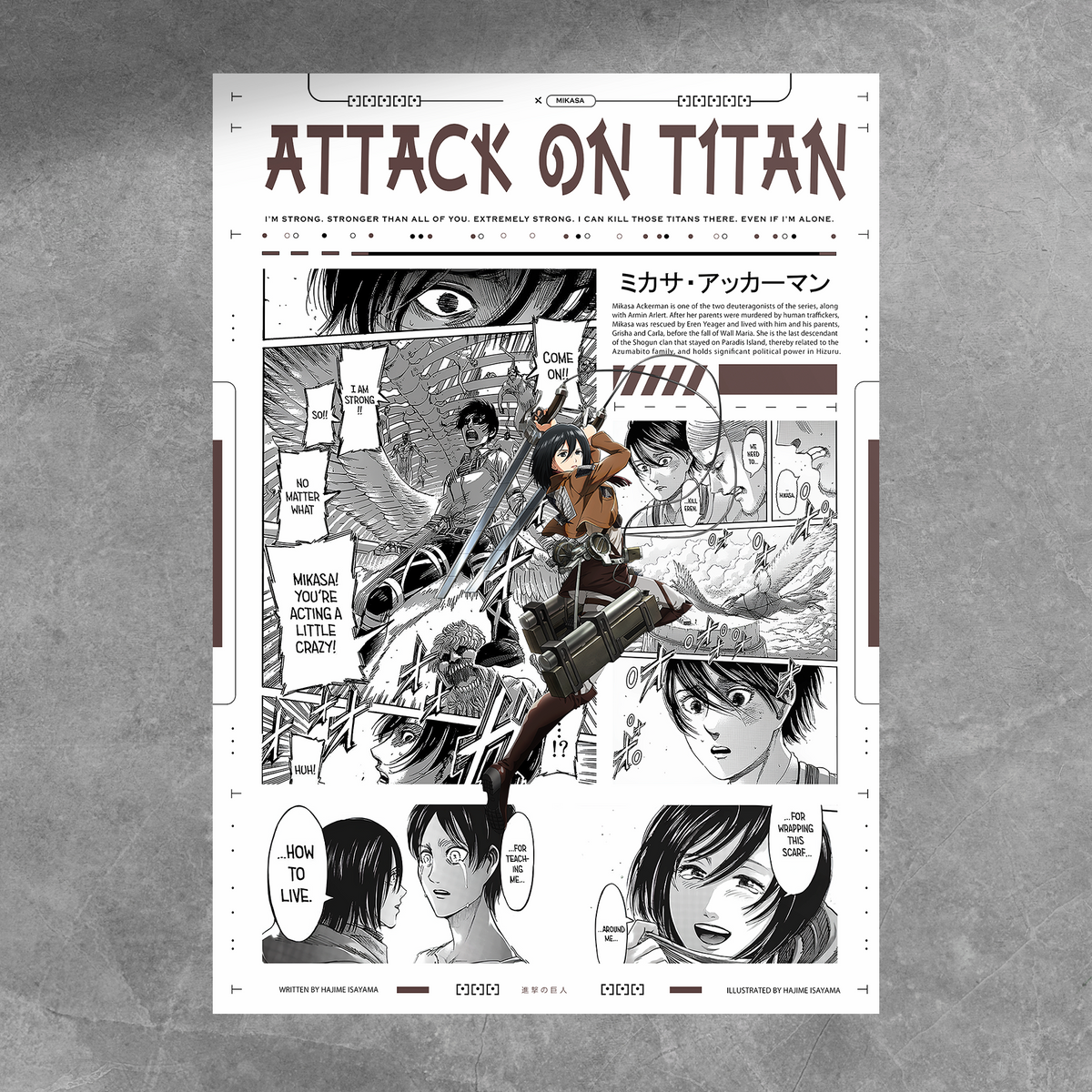 Mikasa Manga Poster