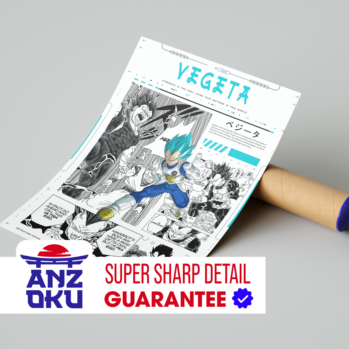 Saiyan Vegeta Manga Poster