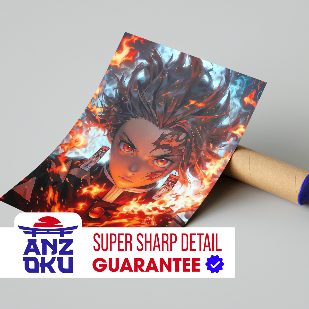 Tanjiro Kamado Fire Poster