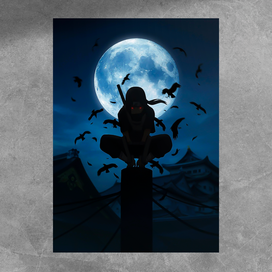 Itachi Uchiha Moon Poster