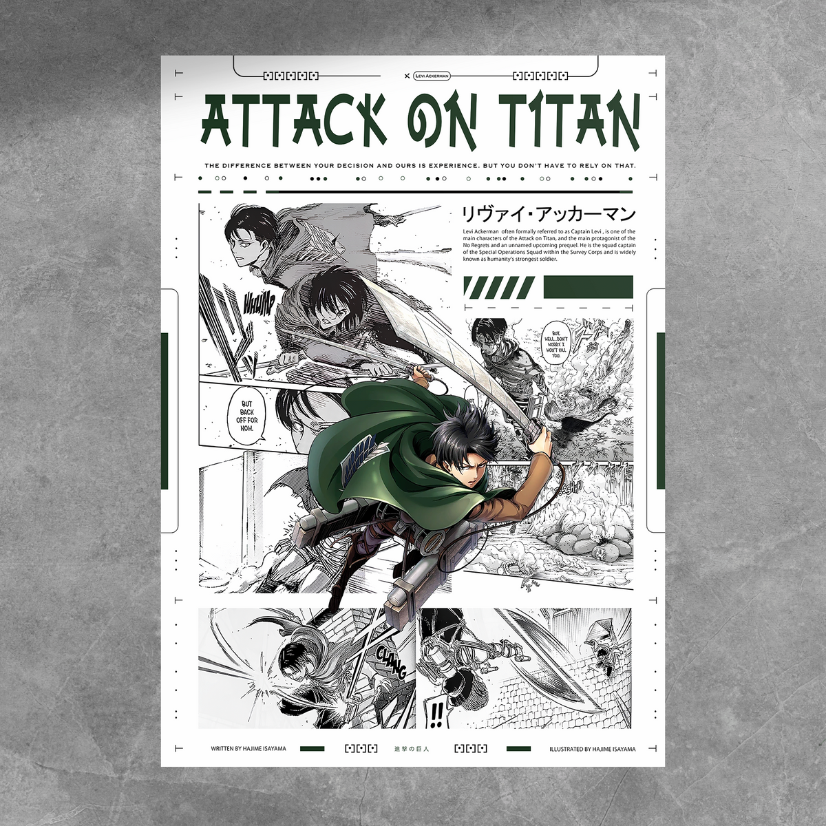 Levi Manga Poster