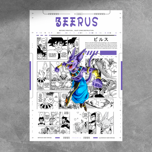 Beerus Manga Poster