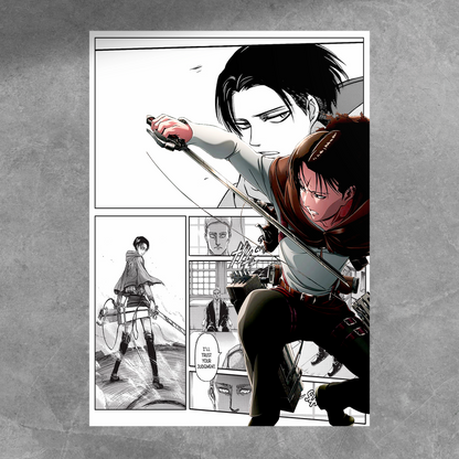 Levi Manga Poster