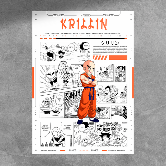 Krillin Manga Poster