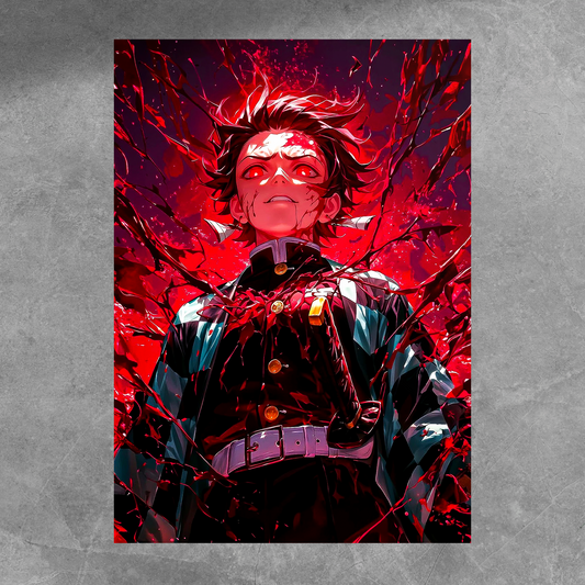 Kamado Tanjiro Red Poster