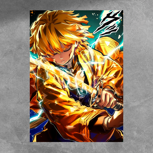 Zenitsu Thunder Poster