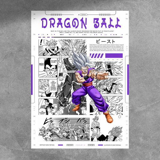 Dragon Beast Gohan Manga Poster