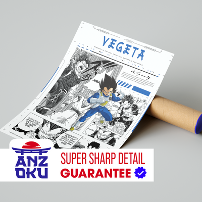 Vegeta Manga Poster