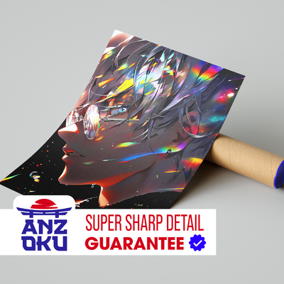Gojo Holographic Poster