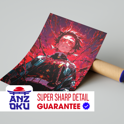 Kamado Tanjiro Red Poster
