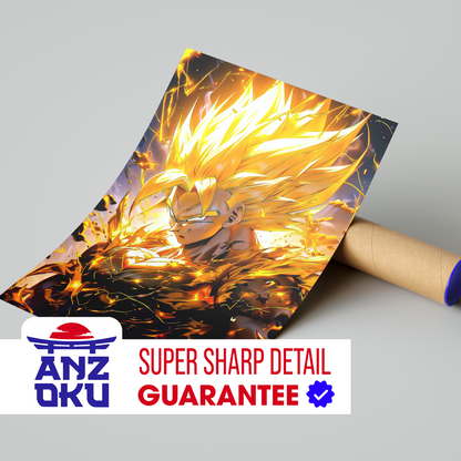 Yellow Saiyan Goku Poster