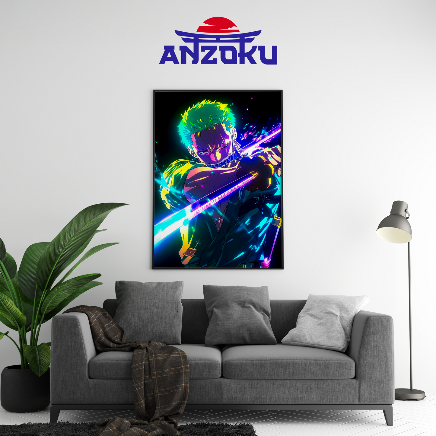 Roronoa Zoro Neon Poster