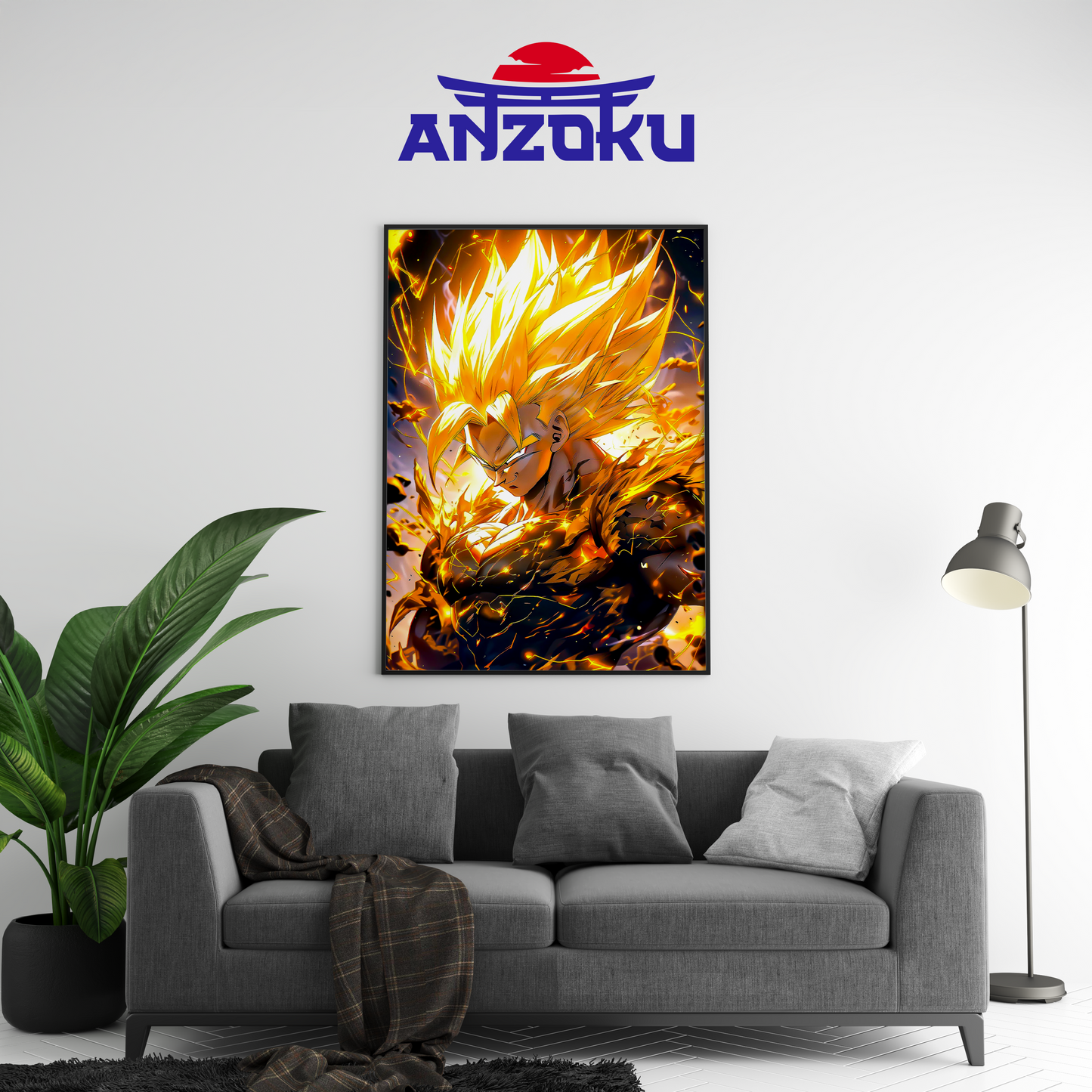 Yellow Saiyan Goku Poster