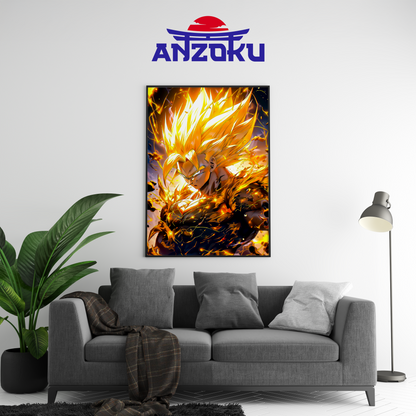 Yellow Saiyan Goku Poster