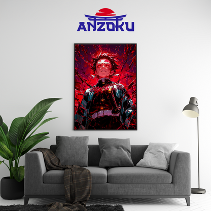 Kamado Tanjiro Red Poster
